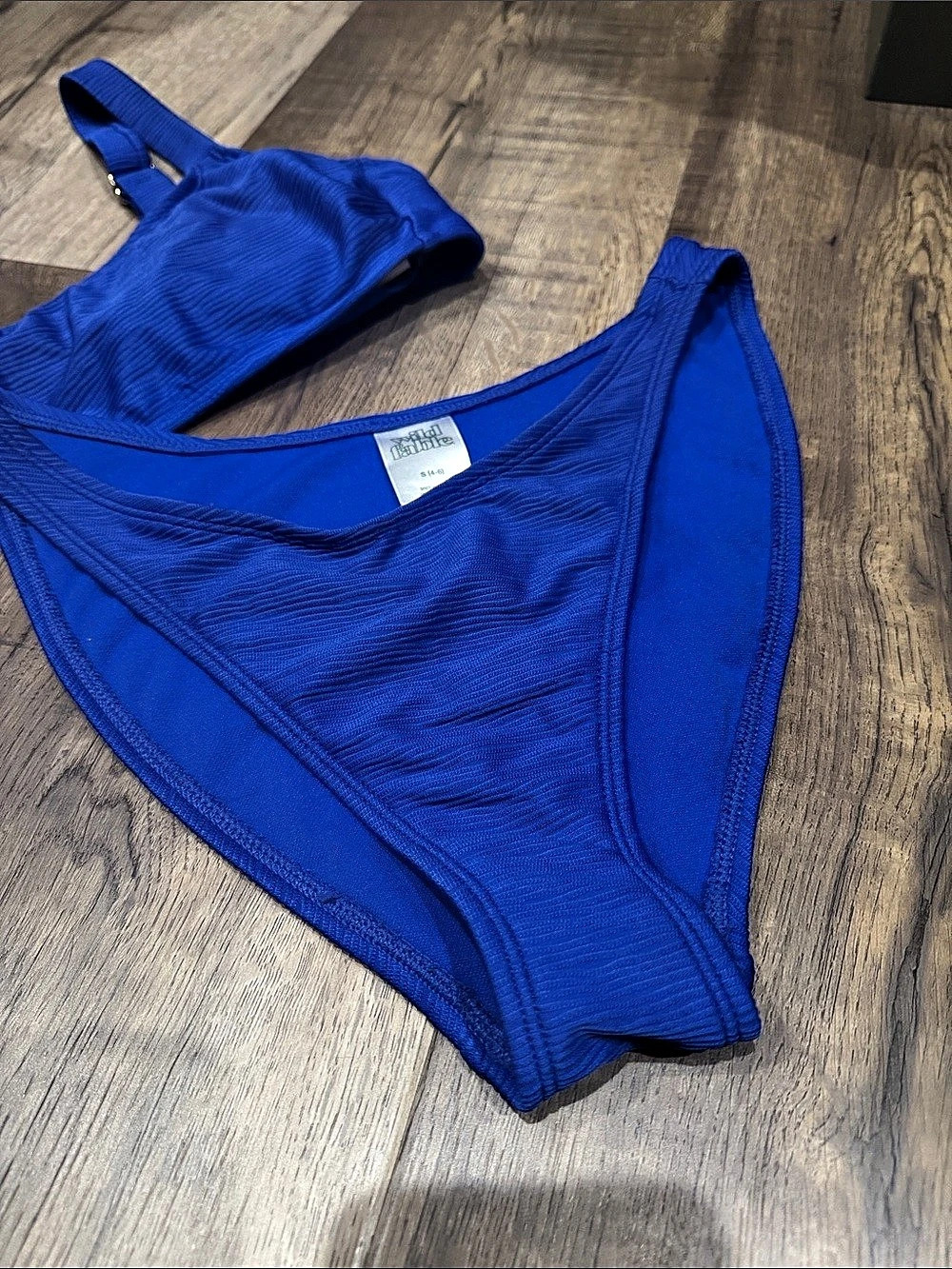 Wild Fable Ribbed Bikini Set Blue Size Small/Medium - Picture 3 of 5